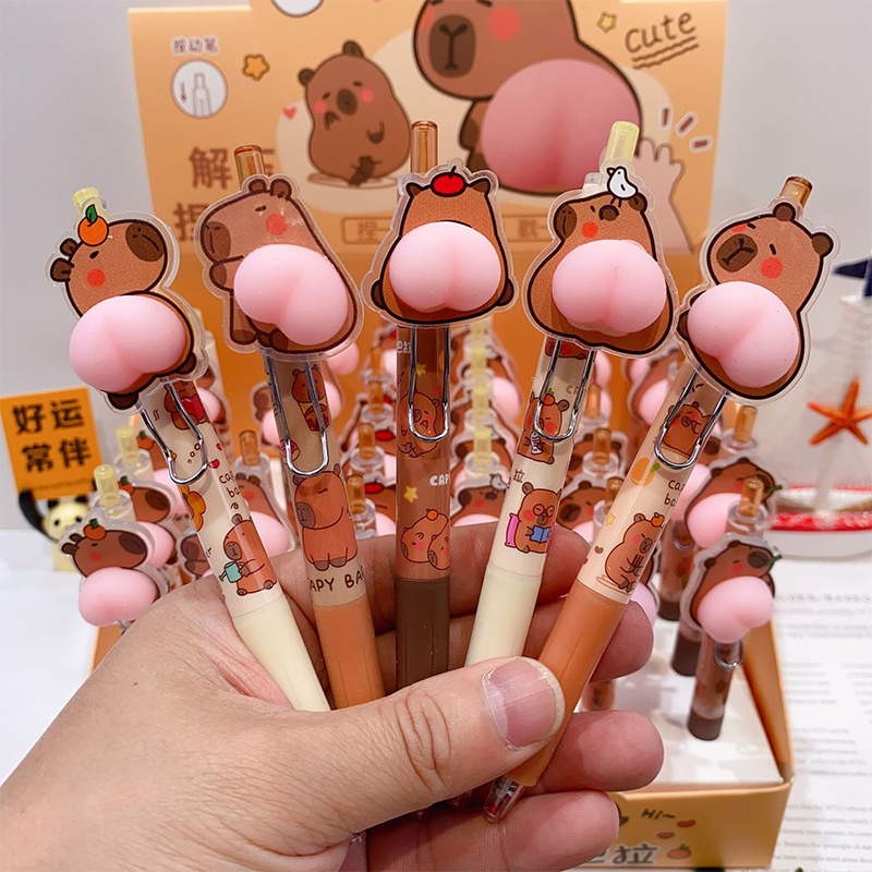 Stationery Supplier - 매력적인 카피바라 캐릭터 만화 젤 펜