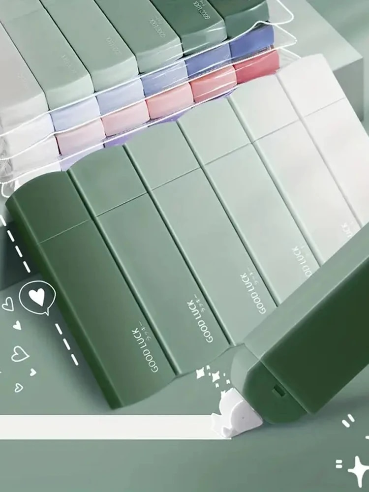 Correction Tape Roller - 휴대용 음소거 트랙리스 사각형 모양 교정