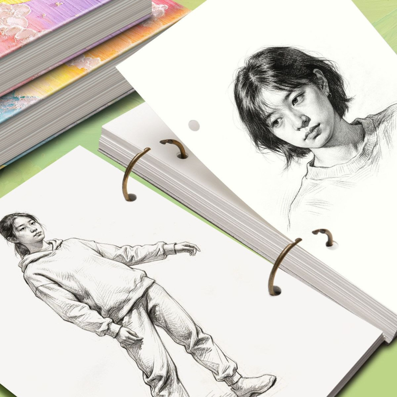 A5 사이즈, 60장, 160g 두께의 종이, 금속 링 - Art Sketchbook Ring 리뷰 및 가격