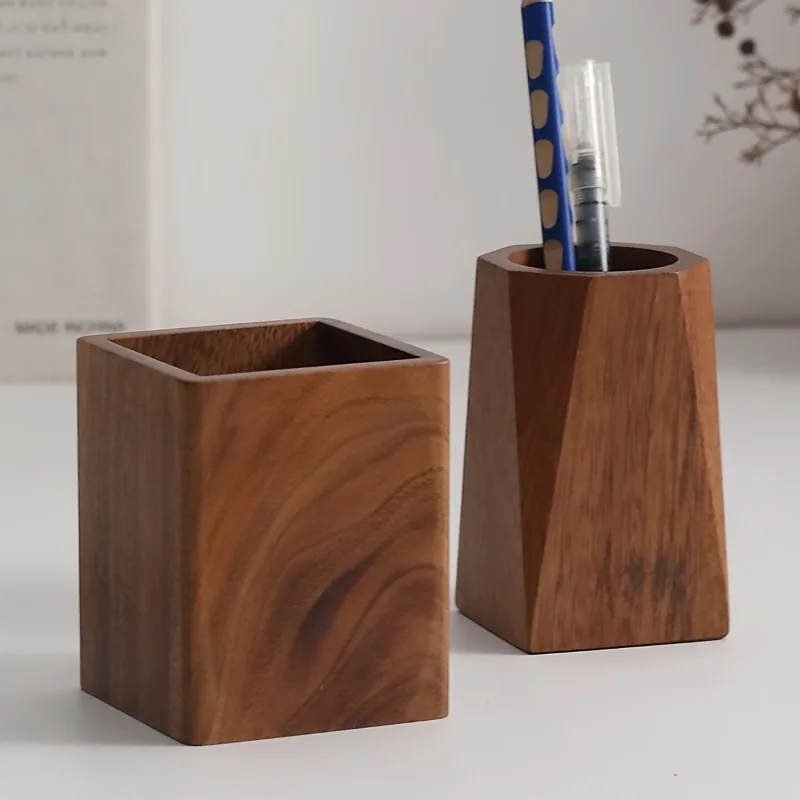나무 펜꽂이, 다채로운 색상의 연필통으로, 복고풍 데스 - Stationery Office Supply Store 리뷰 및 가격