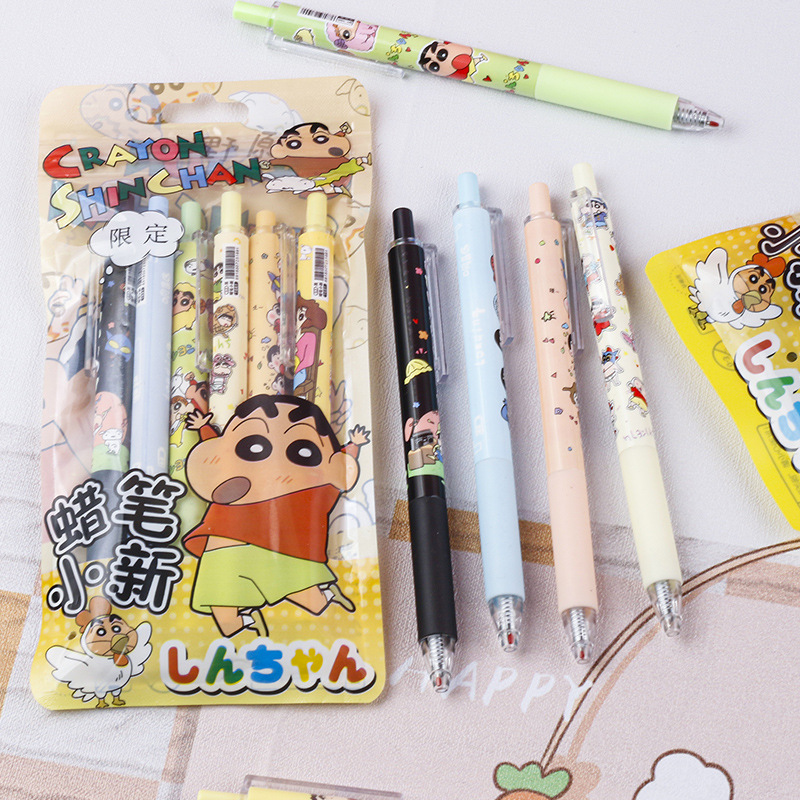 히마와리 노하라 크레용 신짱 만화 프린트 블랙 클릭 펜 - Stationery Supplier 리뷰 및 가격